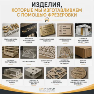 Типы продукции для фрезеровки